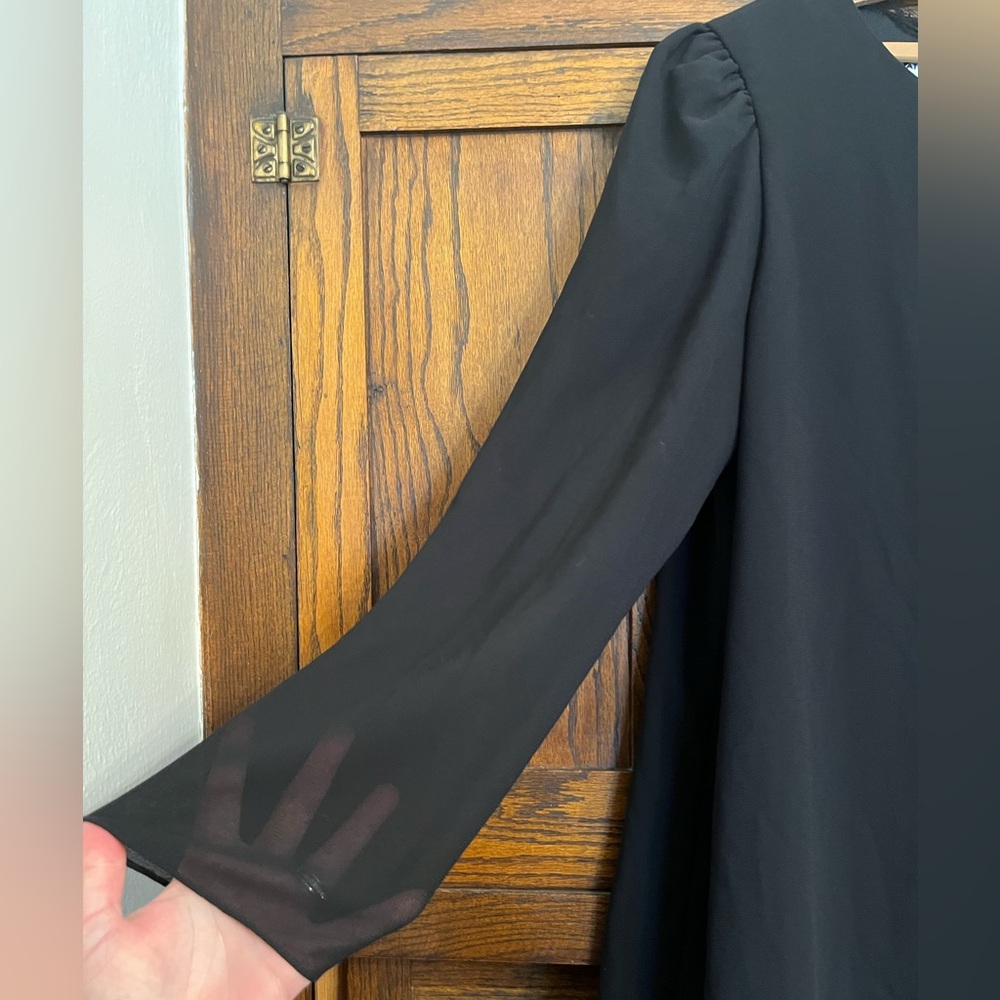 NWT Vintage Patra Tiered Black Chiffon Special Occasion Cocktail Dress, 14 - Picture 3 of 13